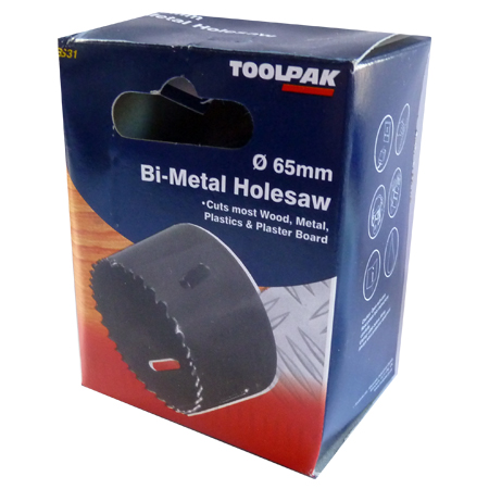 Holesaw Bi- Metal 65mm Toolpak 